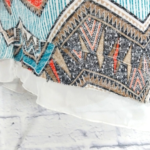 Signature Studio Top Patterned 3/4 Sleeve Sz PM - Picture 3 of 5